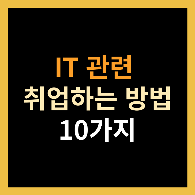 IT 관련 취업